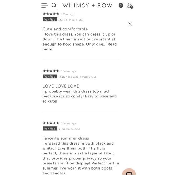 Whimsy + Row Loni Dress in Black Linen Sz M - Picture 7 of 8